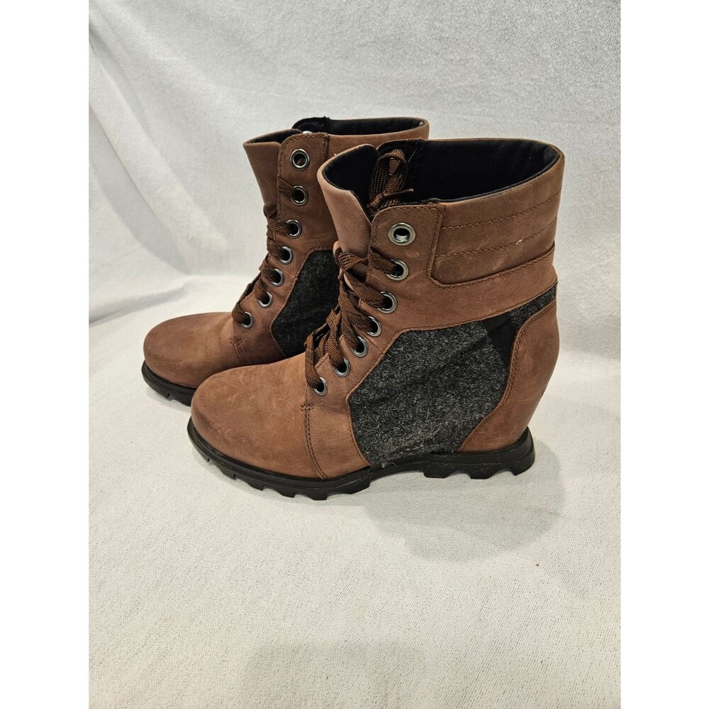 Sorel Joan Of Arctic Wedge III Lexie Women's Boots In Tobacco/black Sz 8.5